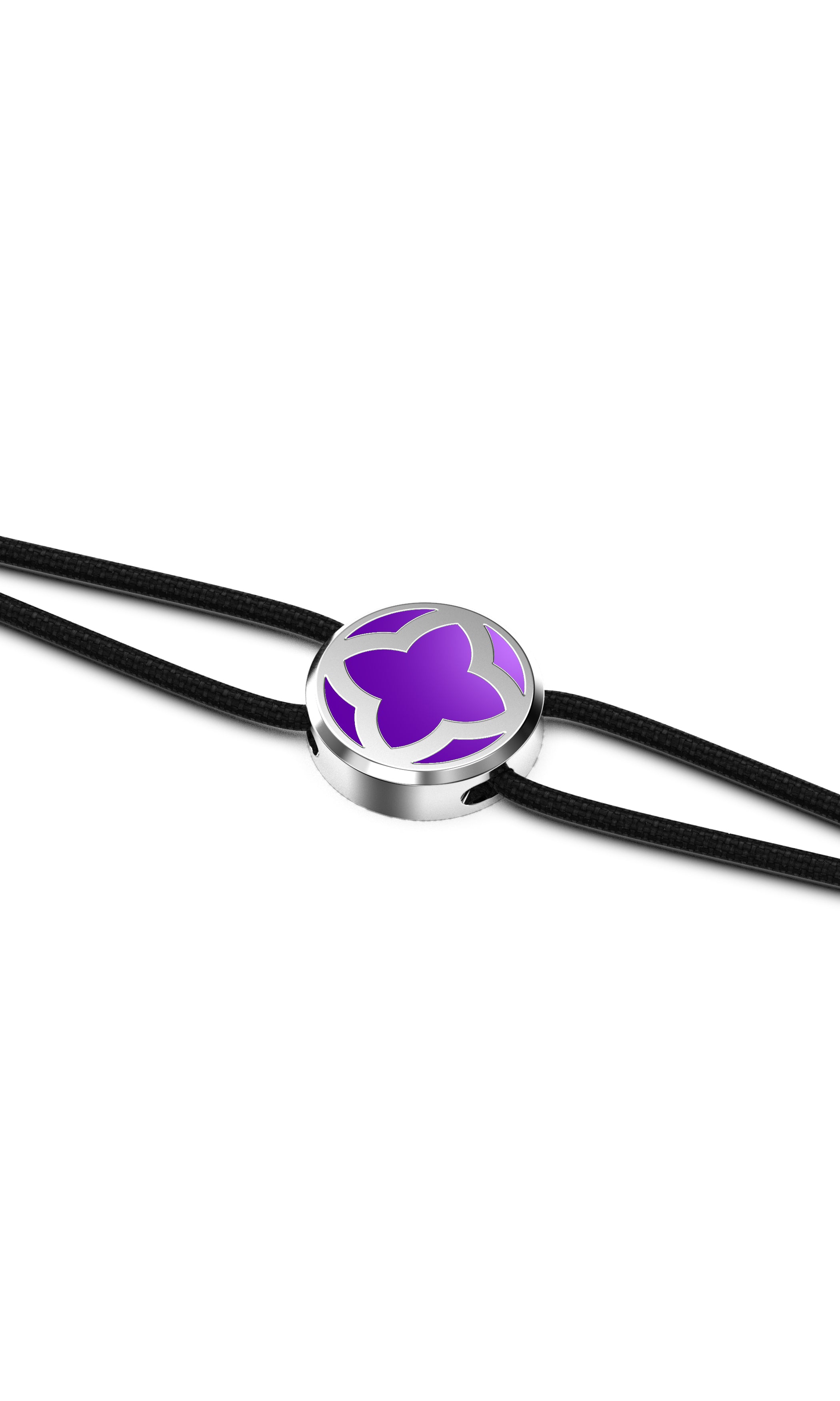 Bracelet Astral Rond Violet en argent
